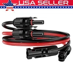 Black+red 10 Awg Solar Panel Extension Cable Silicone Flexible Wire Connectors New. Price: $18.36.
