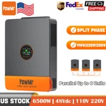 Powmr 6500W 48V Solar Inverter Hybrid 110V/220V Split Phase 140A Mppt Controller New. Price: $1089.99.
