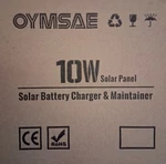 Oymsae 10W Solar Panel Battery Charger And Maintainer. Portable New. Price: $35.99.