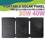 30W 40W Waterproof Foldable Solar Panel Charger For Camping, Hiking, Backpacking New. Price: $31.49.