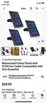 Wasserstein Solar Panel With 13.1FT/4M Cable Compatible Arlo Essential New Open. Price: $22.00.