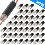 50 Pcs Double-wire Plug-in Connector, Cable Clamp With Locking Buckle, Awg 18-22 New. Price: $10.98.