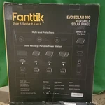2X Fanttik Evo Solar Portable Panel 100W 18V 5.68A Protection Features Open. Price: $200.00.