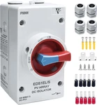 Waterproof IP66 Solar Disconnect Switch 4-POLE Red DC1500V 32AMP Isolator New. Price: $62.50.