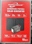 Powstream P82SL21 Portable 88.8WH Solar Generator W/21-WATT Foldable Panel New. Price: $85.00.