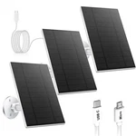 3PC 5W Solar Panel For Security Camera, With Micro & Usb-c Port New. Price: $79.36.
