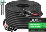 Bateria Power 10AWG 30FT Solar Panel Extension Cable Flame Retardant Protective New. Price: $62.47.