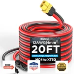 MC4 XT60, 20FT Connector Solar Charge Cable, 12AWG Pure Copper Pan New. Price: $62.56.