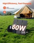 60W Foldable Solar Panel Charger 24% Efficient MC4 Usb Type-c Portable New. Price: $74.99.