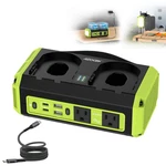 350W Dual Battery Inverter For Ryobi 18V One+ To Ac 110V Power Station New. Price: $71.99.