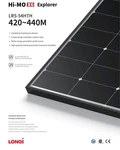 Pallet Of 36 Count Longi 425W Solar Panels 108 Half Cells 15.30KW New. Price: $5250.00.
