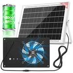 Solar Powered Fan For Chicken Coop With 15000MAH Battery & Timer, 25W 3500RPM New. Price: $61.61.