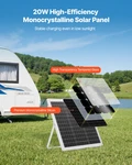 20W 12V Solar Panel Charger Maintainer, Trickle W/ Mppt & Bracket New. Price: $40.99.