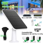 Solar Panel For Micro Usb Power Cctv Camera Security Battery Charger 3/4W 5V New. Price: $20.61.