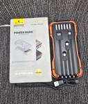 Solar-in L24S: Charger Power Bank Portable Phone Built Black-orange Open. Price: $43.00.