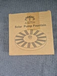Aisitin Solar Pump Fountain New. Price: $14.00.