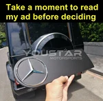 Matt Spare Tire Cover Emblem W/ Genuine Mercedes Chrome Star For W463A W465 New. Price: $117.98.