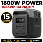 Ecoflow Delta 1500 1536WH 1800W Portable Power Station Outlets Solar New. Price: $1729.99.