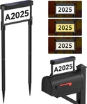 Solar Address Sign Light With Stakes & Mailbox Mount, 2000MAH Battery, Double-si New. Price: $47.69.