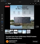 Anker Solix PS400 Portable Solar Panel Watts New Nib Sealed- Not Refurbished. Price: $598.00.