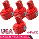 4-PACK For Makita 3600MAH 14.4V Battery 1420 PA14 1422 1433 1434 1435 192699-A New. Price: $82.99.
