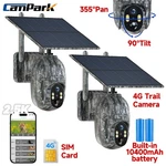 2* Solar Power 4G Lte Cellular 2.5K Ptz Trail Camera Hunting W/ Us Sim Card New. Price: $192.76.