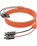 20FT 6M Orange One-piece Solar Panel Extension Cable, 12AWG 4MM Pv Open. Price: $46.00.