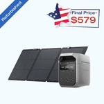 Ecoflow Delta 3 Plus 1024WH Portable Power STATION+160W Solar Panel Refurbished Certified. Price: $723.75.