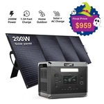 Solarplay Q2501 2400W Power Station Generator Back-up With 200W Panel New. Price: $839.00.