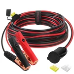 12V/ 24V Extension Cord Plug Socket With Battery Clamp 14FT 4.27M Awg New. Price: $21.69.