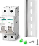 2P Dc Circuit Breaker 40A 500V, Din Rail Mount Solar Disconnect Switch For Pv Sy New. Price: $21.46.
