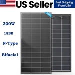 N-type 200W Bifacial Solar Panel 12V Battery Home Pv Off-grid Boat Power Charger New. Price: $82.99.