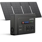 Powkey Solar Powered Generator, 200W Portable Station With Panels... New. Price: $154.54.