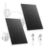 2PC 5W Solar Panel For Security Camera, With Micro & Usb-c Port New. Price: $53.44.