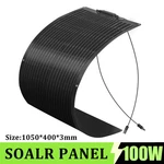 100WATT Solar Panel Flexible Portable Waterproof Modul For Rv Boat Camping Black New. Price: $63.99.