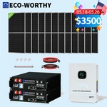 Eco-worthy 10KW Output 9.36KWH Off Grid Solar System Complete Kit For Home New. Price: $3999.99.