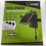 Hme Sol-pack Cellular Trail Camera Solar Power Panel , 1000 Mah New In Box Open. Price: $44.99.