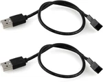 Dgzzi Usb To 3PIN Cable 2PCS 30CM/12INCH 3-PIN Pwm 5V Black New. Price: $8.91.