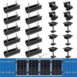 Anbte Solar Panel Mounting Brackets, 4.72" Rails + 1.38"& 1.18" Clamps, Black New. Price: $55.70.