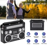 Portable Solar Powered Bluetooth Stereo Fm/am/sw Radio Rechargeable Battery Led New. Price: $33.99.