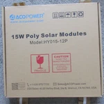 New Nib Acopower 15W Solar Modules HY015-12P Panel 12V Polycrystalline Open. Price: $49.95.