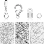 450 Pieces Fold Over Cord End Caps Open Jump Ring Connectors And Bracelet Neckla New. Price: $15.31.