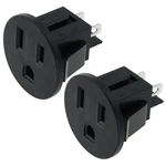 Meetoot 2PCS 3PIN Power Outlet Socket Jack Connector Round Us Type Black New. Price: $11.94.
