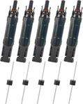 Jtron 5 Pcs Pv Solar Panel Connector Male/female 10A Built-in Diode Inline... New. Price: $18.99.