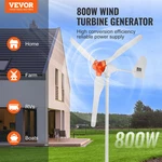 Vevor 800W Wind Turbine Generator, 12V Kit, Boats New. Price: $215.61.