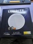 Luxrite 8 Inch Led Disk Lights 5CCT 2700K-5000K 2000LM J-box 4 Pack Open. Price: $30.00.