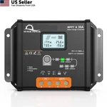 Suner Power 30 Amp 12V 24V Mppt Solar Charge Controller, Lcd Display, Black. Price: $120.60.