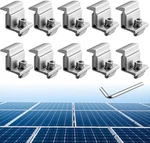 Solar Panel Mounting Brackets 30-50MM Adjustable, 10PCS Aluminum End New. Price: $32.95.
