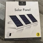 Wasserstein Solar Panel Compatible With Ring Spotlight Cam - White, 3 Pack Open. Price: $55.00.