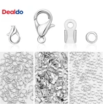 450 Pieces Fold Over Cord End Caps Open Jump Ring Connectors And Bracelet Neckla New. Price: $16.00.